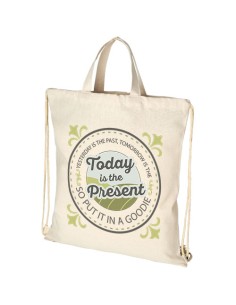 Zaino con cordoncino Pheebs in tessuto riciclato, 210 g/m² - 6L