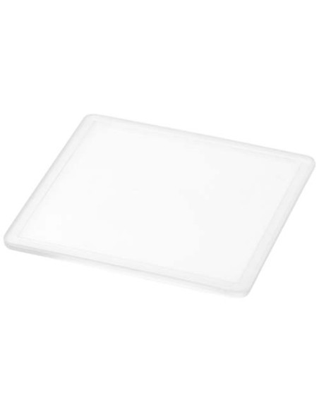 Sottobicchiere quadrato in plastica con inserto di carta Ellison