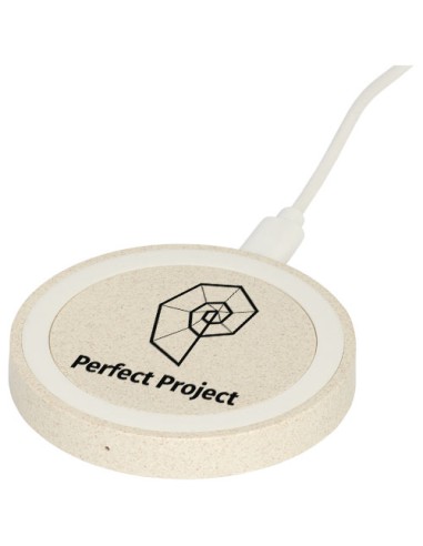 Stazione di ricarica Naka da 5 W realizzata con paglia di grano