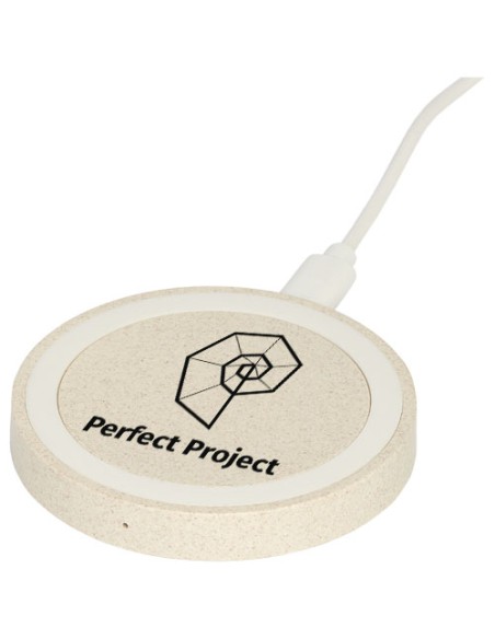 Stazione di ricarica Naka da 5 W realizzata con paglia di grano