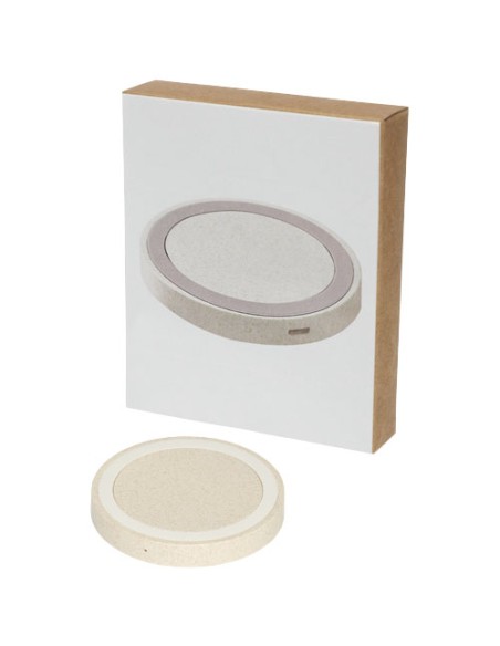 Stazione di ricarica Naka da 5 W realizzata con paglia di grano