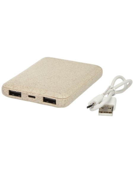 Power bank Asama da 5000 mAh realizzata con paglia di grano