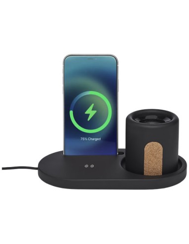 Organizer da scrivania Klip con stazione di ricarica da 5 W