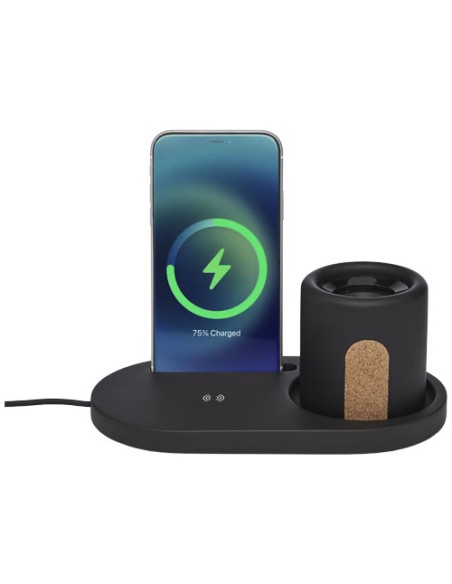 Organizer da scrivania Klip con stazione di ricarica da 5 W