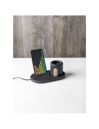 Organizer da scrivania Klip con stazione di ricarica da 5 W