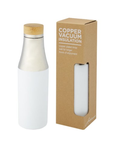 Borraccia termica in acciaio inossidabile con isolamento sottovuoto in rame e coperchio in bambù da 540 ml Hulan