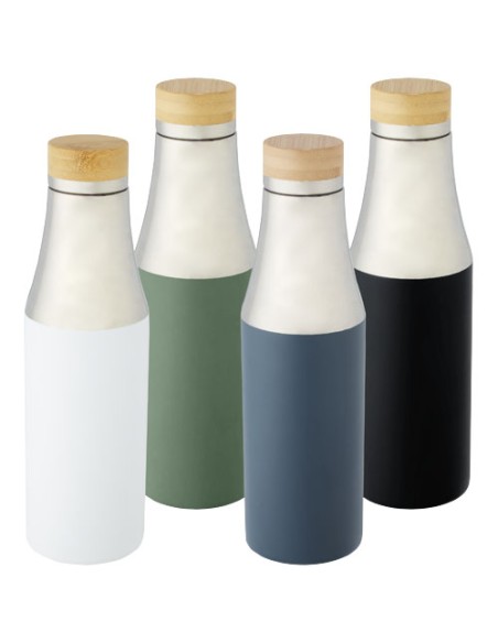 Borraccia termica in acciaio inossidabile con isolamento sottovuoto in rame e coperchio in bambù da 540 ml Hulan