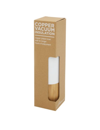 Borraccia termica in acciaio inossidabile da 540 ml con isolamento sottovuoto in rame e parete esterna in bambù Torne