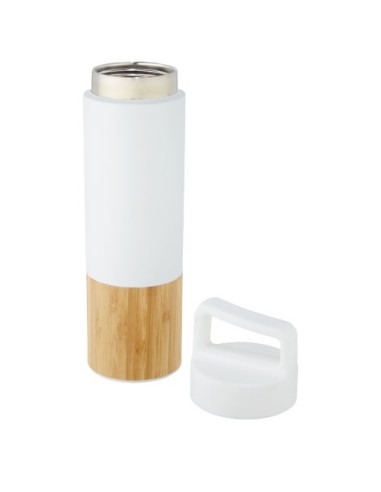 Borraccia termica in acciaio inossidabile da 540 ml con isolamento sottovuoto in rame e parete esterna in bambù Torne