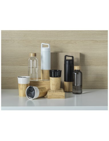 Borraccia termica in acciaio inossidabile da 540 ml con isolamento sottovuoto in rame e parete esterna in bambù Torne