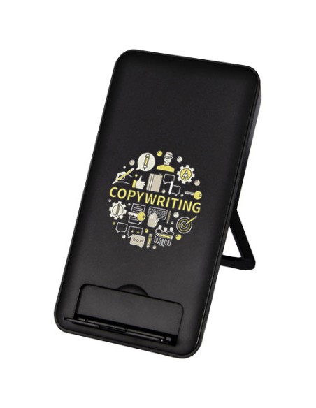 Stazione di ricarica in plastica riciclata da 10 W con supporto per telefono Loop