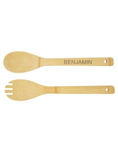 Ciotola e utensili Argulls in bambù per insalata