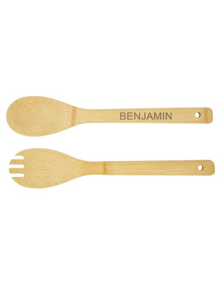 Ciotola e utensili Argulls in bambù per insalata