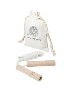 Corda per saltare Denise in legno con custodia in cotone