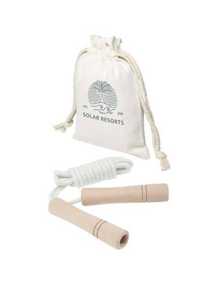 Corda per saltare Denise in legno con custodia in cotone