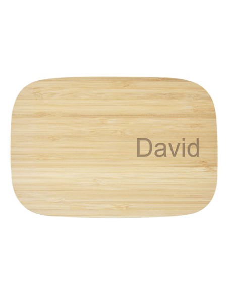 Contenitore per pranzo Tite in acciaio inossidabile con coperchio in bambù da 700 ml