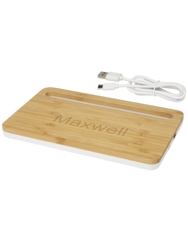 Caricabatterie wireless da 10 W in bambù Medake