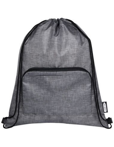 Borsa pieghevole con coulisse in materiale riciclato Ash - 7L
