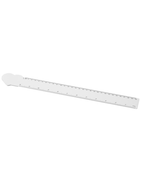 Righello da 30 cm in plastica riciclata a forma di cuore Tait