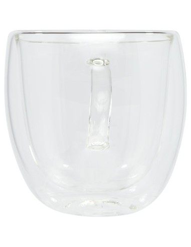 Set di 2 tazze in vetro a doppia parete da 250 ml con sottobicchiere in bambù Manti 