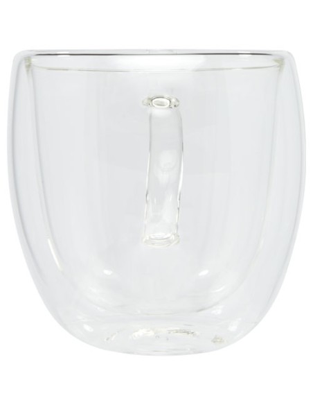 Set di 2 tazze in vetro a doppia parete da 250 ml con sottobicchiere in bambù Manti 