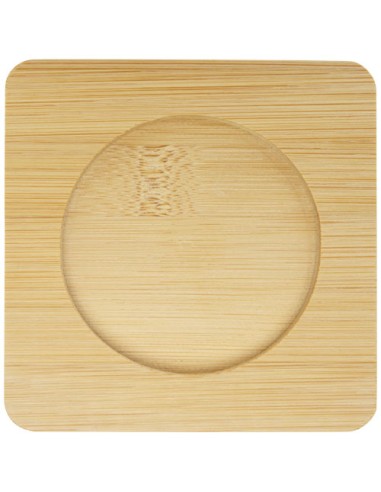 Set di 2 tazze in vetro a doppia parete da 250 ml con sottobicchiere in bambù Manti 