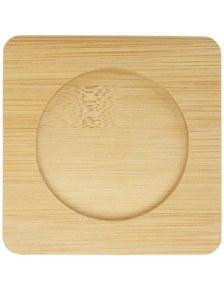 Set di 2 tazze in vetro a doppia parete da 250 ml con sottobicchiere in bambù Manti 