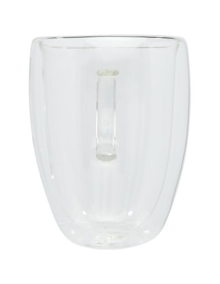 Set di 2 tazze in vetro a doppia parete da 350 ml con sottobicchiere in bambù Manti 