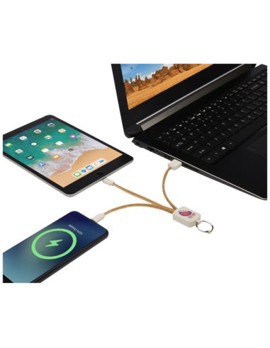 Cavo di ricarica 3 in 1 in sughero e paglia di grano Bates