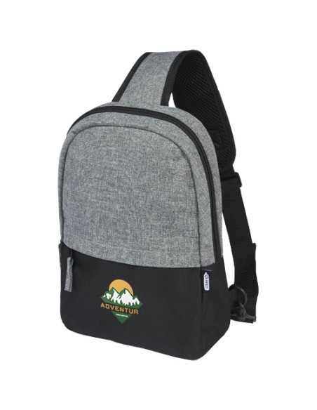 Zaino monospalla bicolore in materiale riciclato certificato GRS Reclaim 3.5L