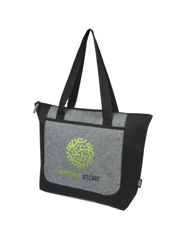 Tote bag bicolore con zip in materiale riciclato certificato GRS Reclaim 15L