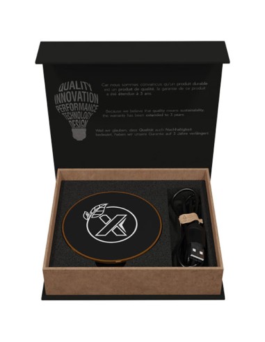 Stazione di ricarica wireless in legno SCX.design W13 da 10 W