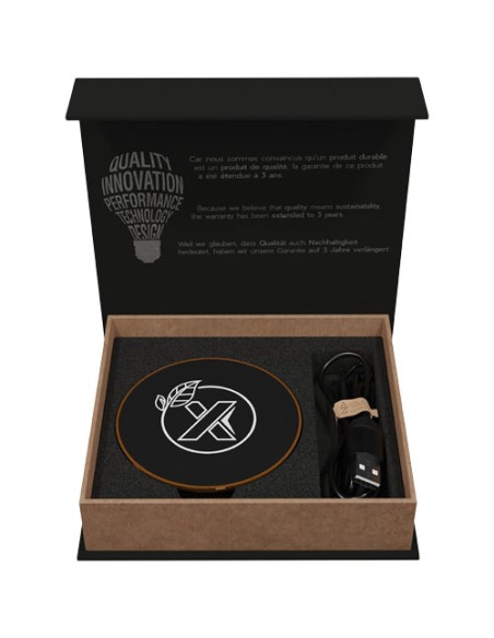 Stazione di ricarica wireless in legno SCX.design W13 da 10 W