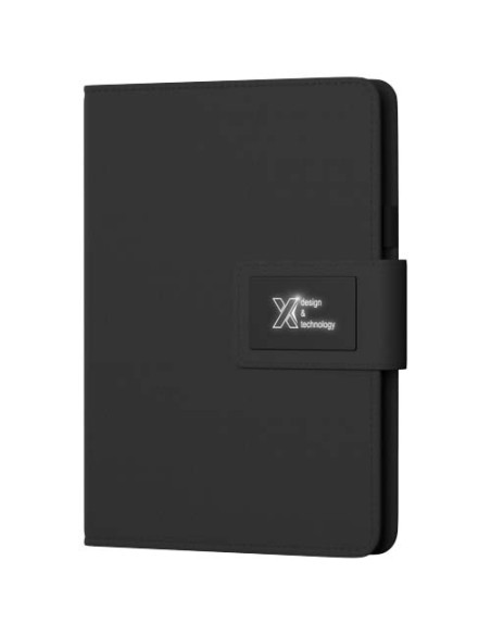 Blocco note con power bank luminoso SCX.design O16 in formato A5