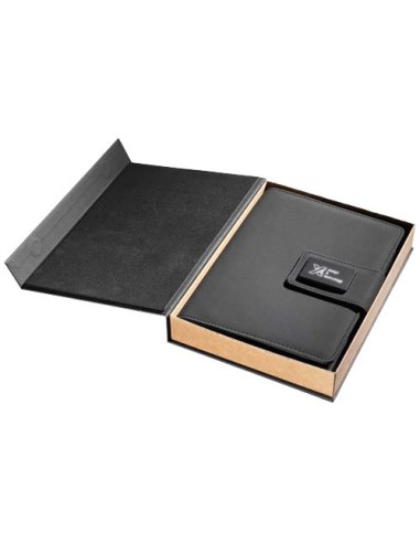 Blocco note con power bank luminoso SCX.design O16 in formato A5