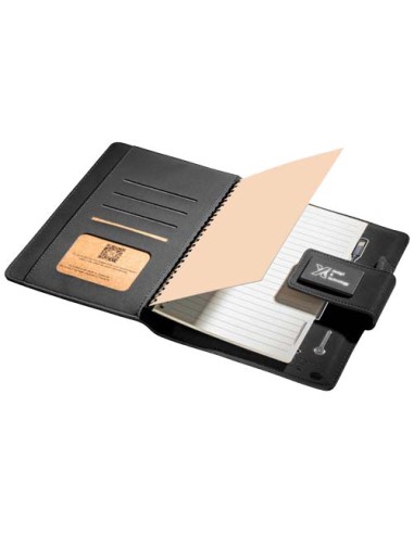 Blocco note con power bank luminoso SCX.design O16 in formato A5