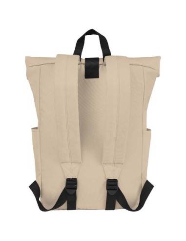 Zaino con chiusura arrotolabile per portatile da 15,6" in PET riciclato certificato GRS Byron 18L