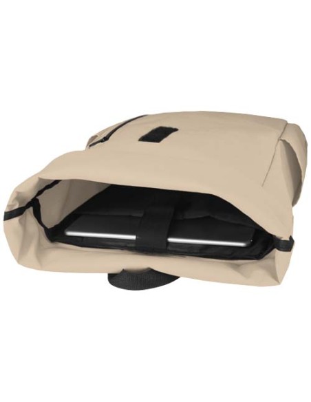 Zaino con chiusura arrotolabile per portatile da 15,6" in PET riciclato certificato GRS Byron 18L