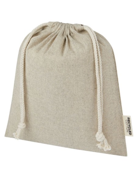 Sacchetto per confezione regalo medio in cotone riciclato 150 g/m² certificato GRS Pheebs - 1,5L