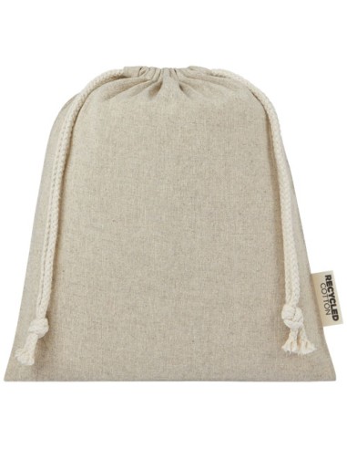 Sacchetto per confezione regalo medio in cotone riciclato 150 g/m² certificato GRS Pheebs - 1,5L