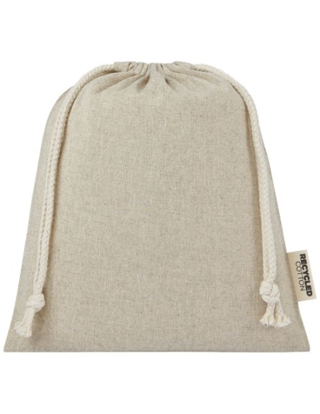 Sacchetto per confezione regalo medio in cotone riciclato 150 g/m² certificato GRS Pheebs - 1,5L