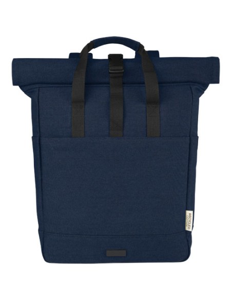 Zaino rolltop per portatile da 15" in canvas riciclato certificato GRS Joey - 15L