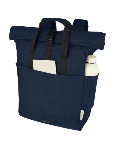 Zaino rolltop per portatile da 15" in canvas riciclato certificato GRS Joey - 15L
