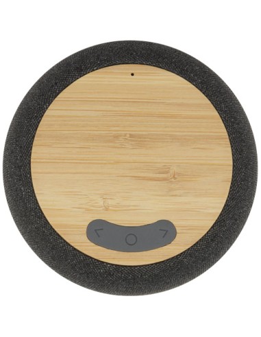 Speaker Bluetooth® con stazione di ricarica wireless in bambù/PET riciclato Ecofiber