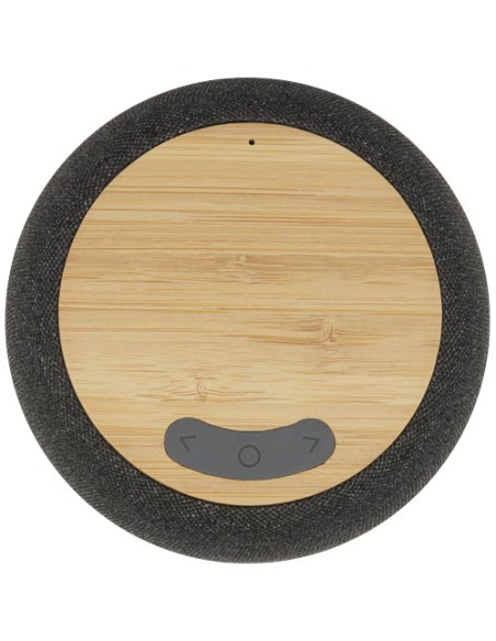 Speaker Bluetooth® con stazione di ricarica wireless in bambù/PET riciclato Ecofiber