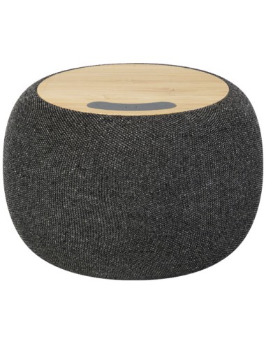 Speaker Bluetooth® con stazione di ricarica wireless in bambù/PET riciclato Ecofiber