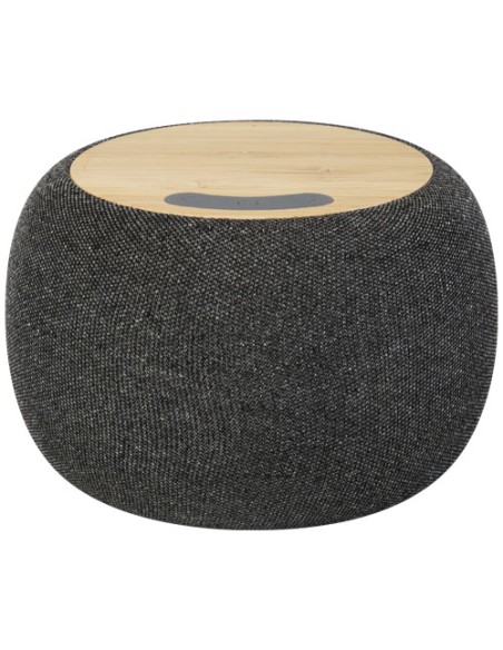 Speaker Bluetooth® con stazione di ricarica wireless in bambù/PET riciclato Ecofiber
