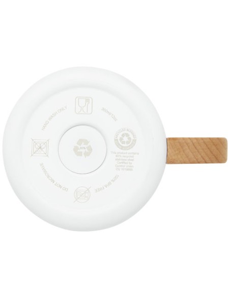 Tazza in acciaio inossidabile riciclato certificato RCS da 360 ml con isolamento sottovuoto in rame Bjorn