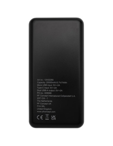 Power bank in plastica riciclata da 20.000 mAh Loop 