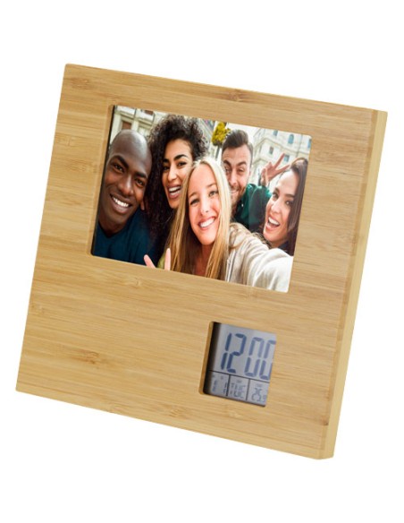 Cornice per foto in bambù con termometro Sasa